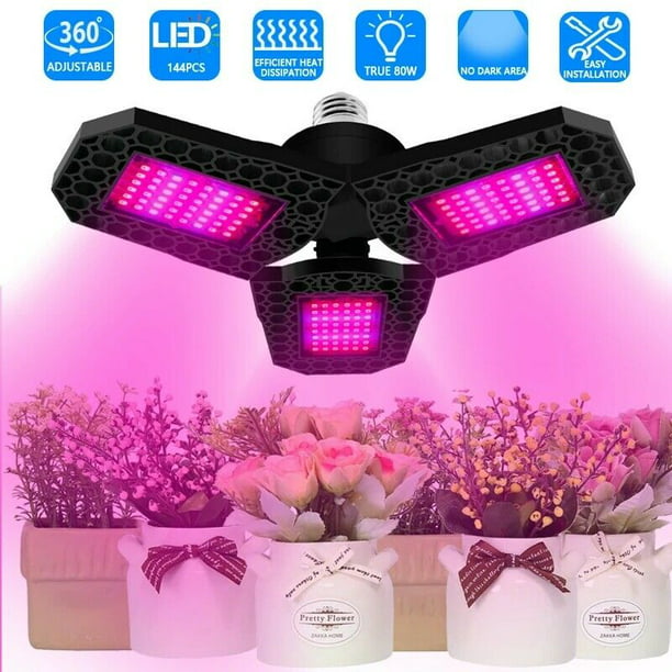 LED Grow Light Plant Lights Red Blue Panel Growing Lamps For Indoor Hydroponics
